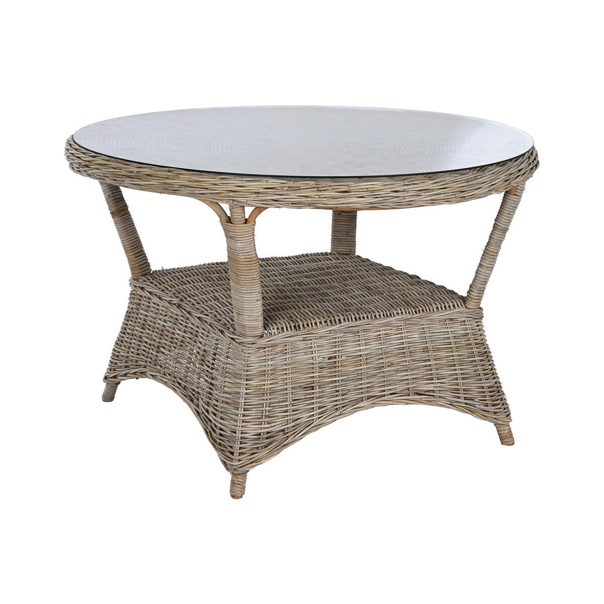 Tavolo Da Pranzo Home Esprit Rattan 120 X 120 X 82 cm