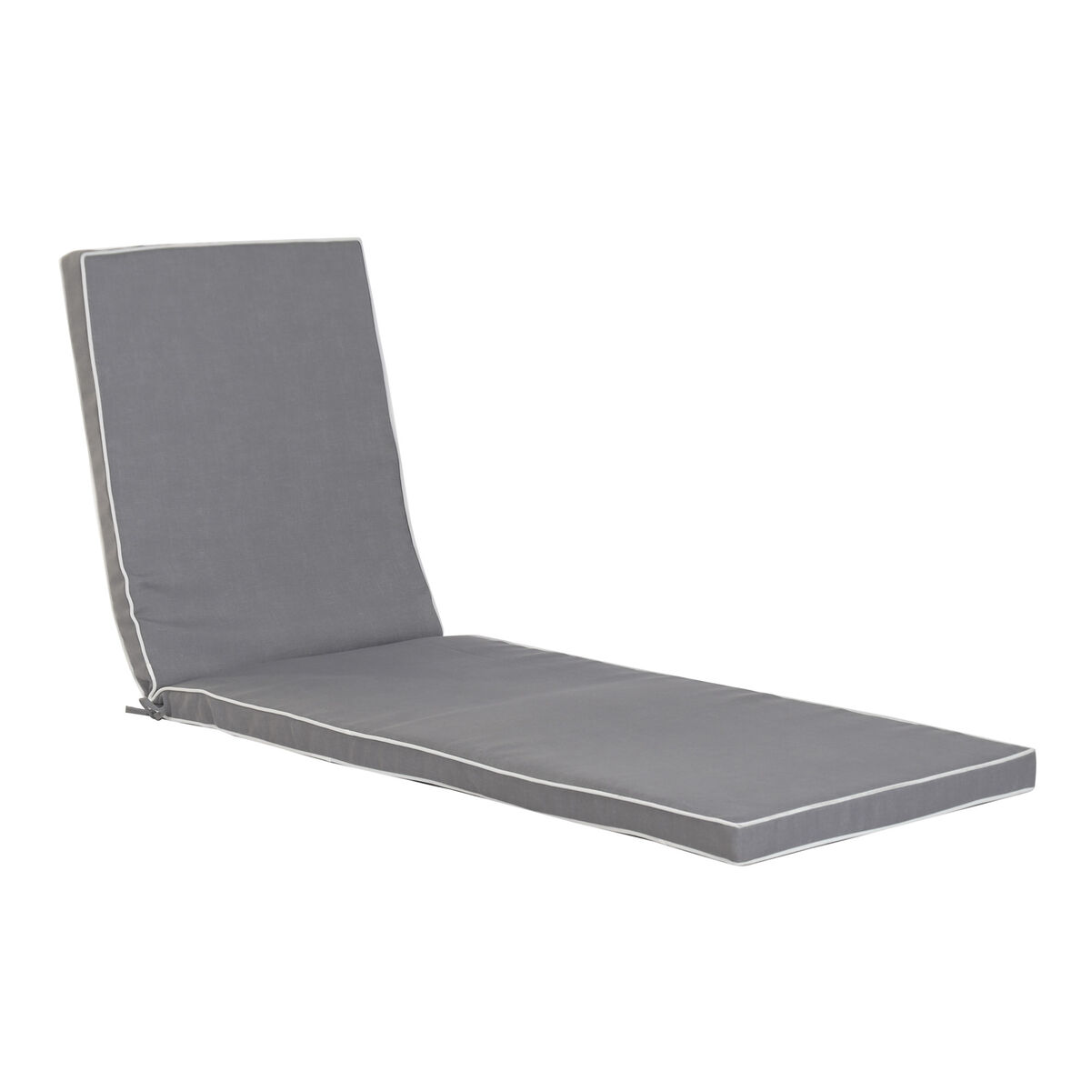 Cuscino Per Lettino Home Esprit Bianco Grigio Chiaro Giardino 190 X 60 X 5 cm