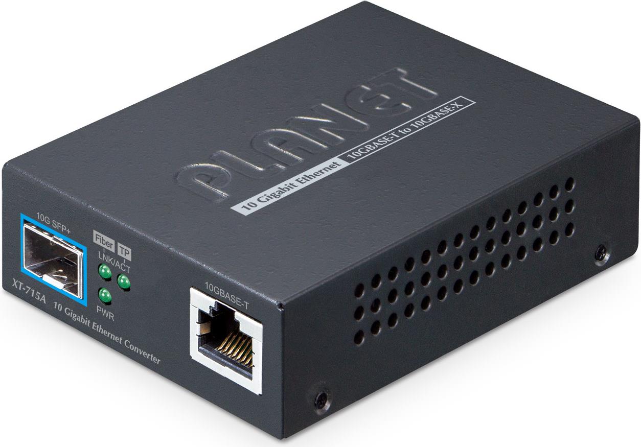 Planet 10gbasE-T To 10gbasE-X Sfp+ Media Converter Copper Port - Converter - Kupferdraht Netzwerk Medienkonverter MultI-Modus - Einzelmodus Schwarz (