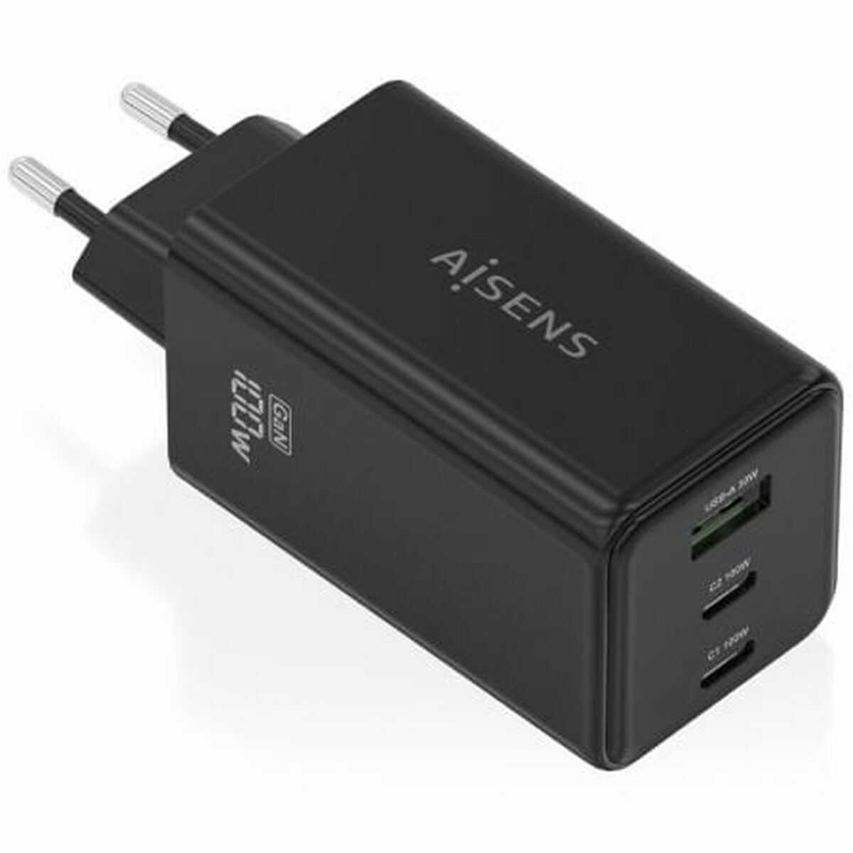 Caricabatterie Da Parete Aisens Gan Nero 100 W 50 W