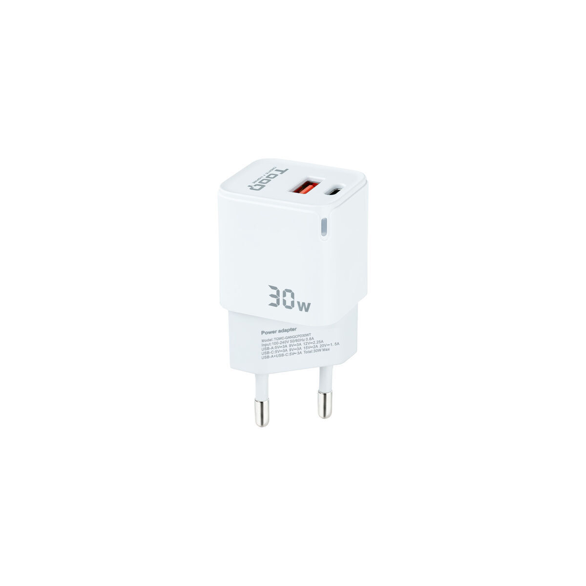 Caricabatterie Da Parete Tooq TqwC-Ganqcpd30wt Bianco 30 W