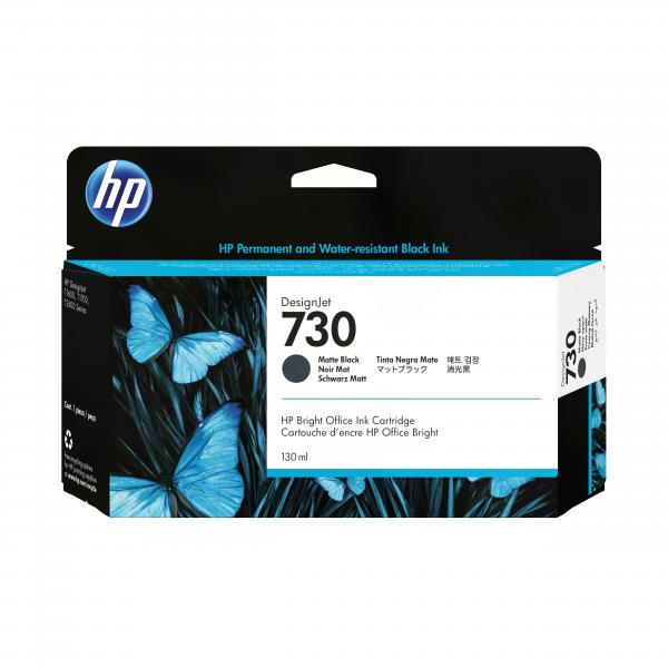 HP Cartuccia di inchiostro nero opaco DesignJet 730 da 130 ml (HP 730 - 130 ml - nero opaco - originale - DesignJet - cartuccia d'inchiostro - per DesignJet SD Pro MFP, T1600, T1600dr, T1700, T1700dr