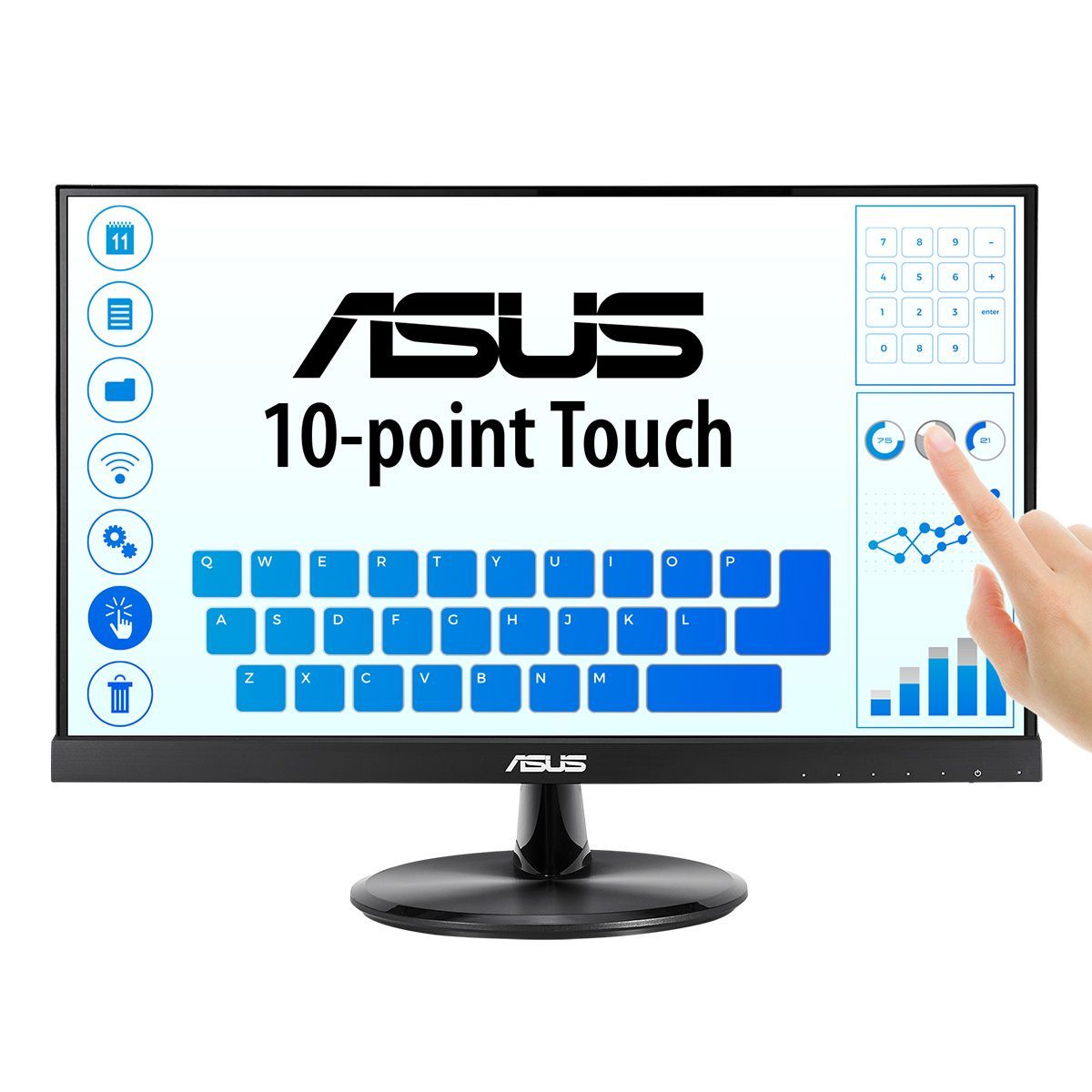 ASUS VT229H Monitor PC 54,6 cm [21.5] 1920 x 1080 Pixel Full HD LED Touch screen Nero (ASUS VT229H - LED monitor - 21.5 [22 viewable] - touchscreen - 1920 x 1080 Full HD [1080p] - IPS - 250 cd/m? - 1