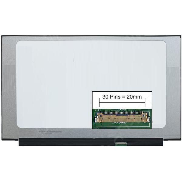 CoreParts MSC156F30-212M ricambio per laptop Display (15,6 LCD FHD Matte - 1920x1080 -350.7?216.2?3.2mm - w/o metal &bracket LED Screen, 30pins Bottom Right Connector, No Brackets, IPS, - Warranty: 6
