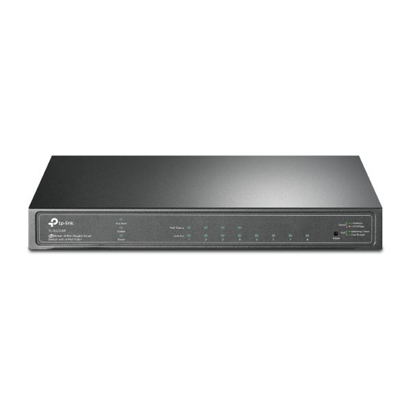 TP-Link JetStream TL-SG2008P switch di rete Gestito L2/L2+ Gigabit Ethernet [10/100/1000] Supporto Power over Ethernet [PoE] Nero (TP-Link JetStream TL-SG2008P 8-Port Metal Gigabit Smart Switch with