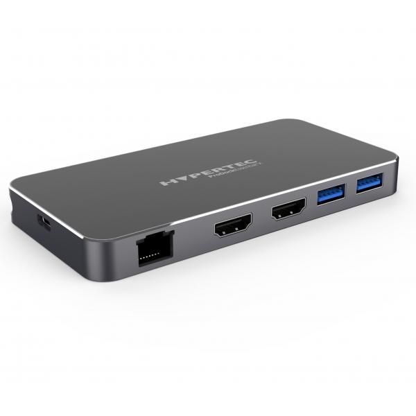 Hypertec ProDock HYP-USBCPD-EX1 replicatore di porte e docking station per laptop Cablato USB 3.2 Gen 1 [3.1 Gen 1] Type-C Argento (Hypertec ProDockEssential X1 - Universal USB-C Dock with Dual HDMI
