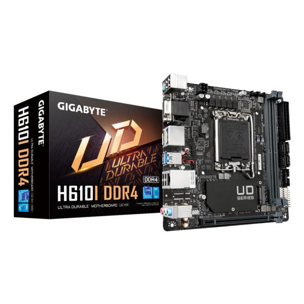 GIGABYTE H610I DDR4 Scheda madre - Supporta processori Intel Core 14th CPUs, 4+1+1 Hybrid Digital VRM, up to 3200MHz DDR4, 1xPCIe 3.0 M.2, GbE LAN, USB 3.2 Gen 1 (GIGA H610I DDR4 S1700/DDR4/mITX)