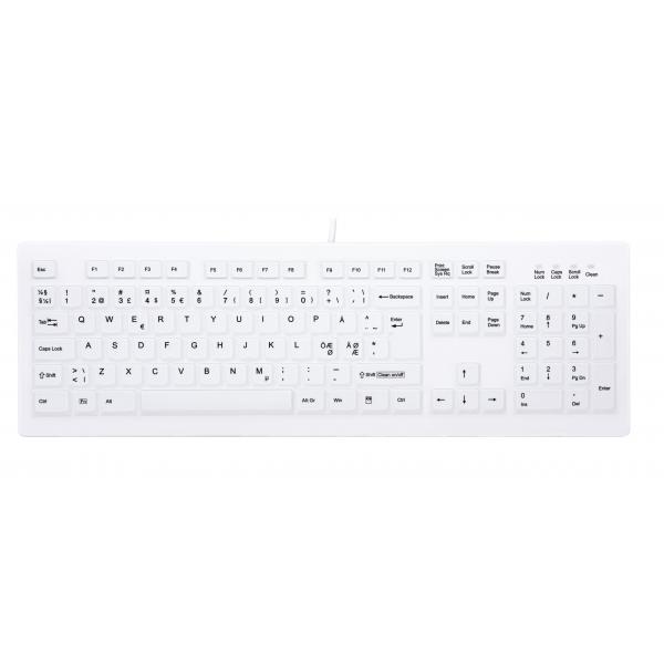 Contour Design Active Key AK-C8100F-UVS-W/NOR tastiera Medico USB QWERTY Nordic Bianco (CHERRY AK-C8100F-UVS-W/NOR)
