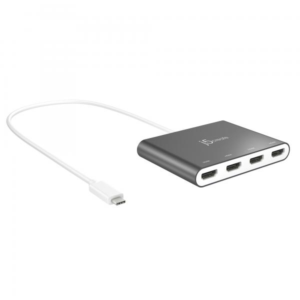 j5create JCA366-N Adattatore multi-monitor da USB-C™ a HDMI™ a 4 porte (J5CREATE USB-C TO 4 PORT HDMI ADAPTER)