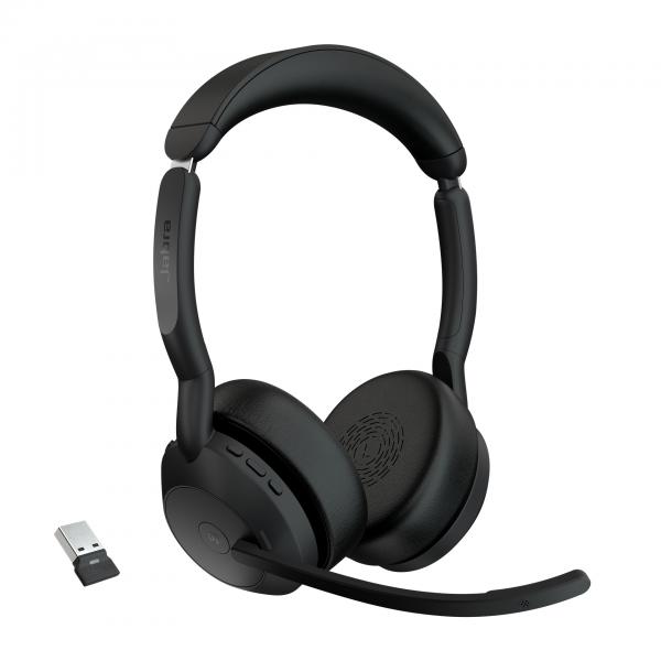 Jabra Evolve2 55 Auricolare Wireless A Padiglione Ufficio USB tipo-C Bluetooth Base di ricarica (Jabra Headset Evolve2 55 MS Stereo USB-A BT Zertifiziert f?r Microsoft Teams)