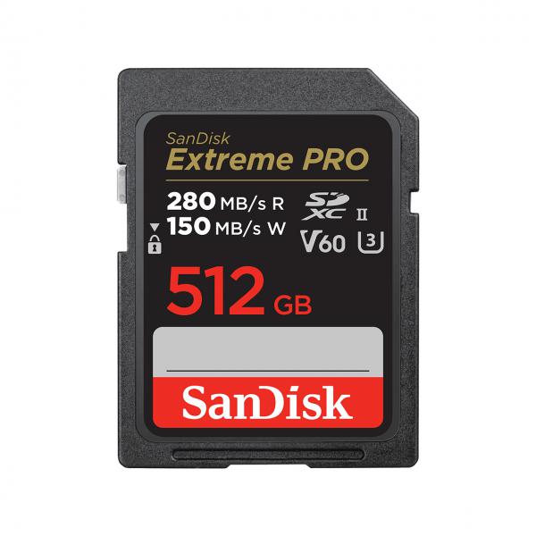 SanDisk SDSDXEP-512G-GN4IN memoria flash 512 GB SDXC UHS-II Classe 10 (SanDisk Extreme Pro - flashhukommelses)