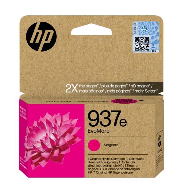 HP Cartuccia di inchiostro magenta originale 937e EvoMore (HP 937E EVOMORE MAGENTA - EN/FR/IT/PT/ES INK CARTRIDGE)