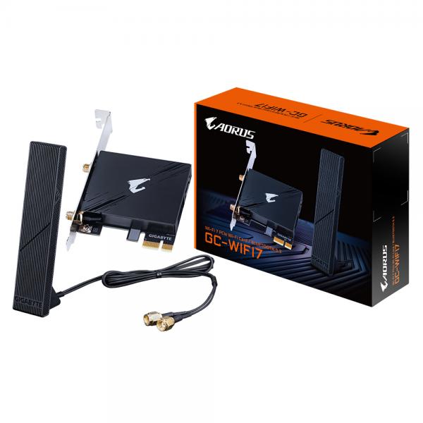 GIGABYTE GC-WIFI7 scheda di rete e adattatore Interno WLAN / Bluetooth 5800 Mbit/s (GIGA GC-WIFI7 Wi-Fi 7 & Bluetooth 5.3 [PCIe x1] Rev1.0 Qualcomm Retail)
