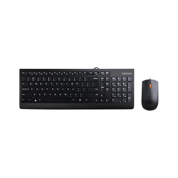 Lenovo 300 tastiera Mouse incluso Universale USB QWERTY Inglese US Nero (300 Keyboard Mouse Included - Universal Usb Qwerty Us - English Black - Warranty: 12M)