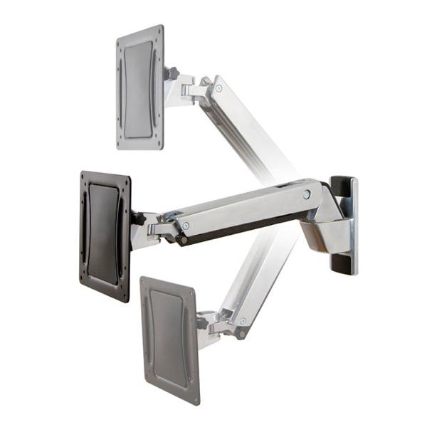 Ergotron Interactive Arm, HD 139,7 cm [55] Parete Alluminio (INTERACTIVE TV ARM WALLMOUNT - 30-55IN 8-18KG MIS-E/F POLISHED)