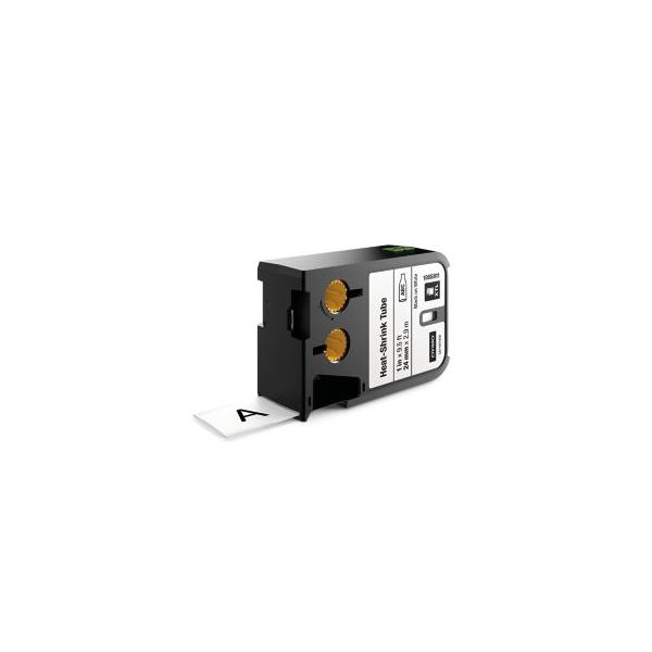 DYMO XTL guaine termorestringenti 24 mmnero su bianco (Dymo 1868811 XTL 24mm x 2.7m Roll Heat-Shrink Tube Black on White)