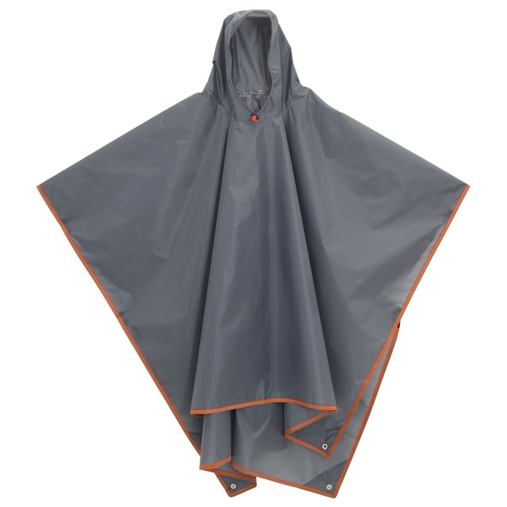 Poncho Antipioggia Cappuccio Design 2 In 1 Arancione 223x145 cm