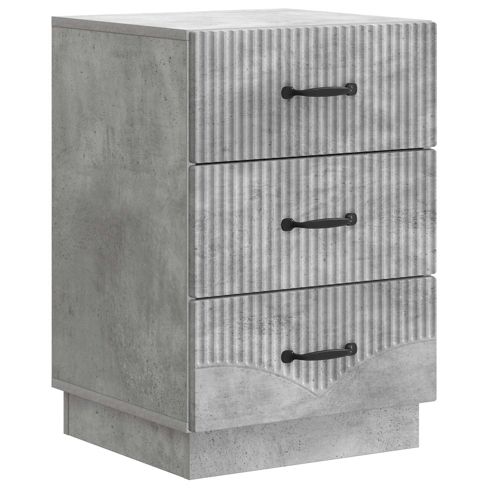 Armadio Da Notte Con Cassetto Grigio Cemento 43 X 41 X 63,5 cm
