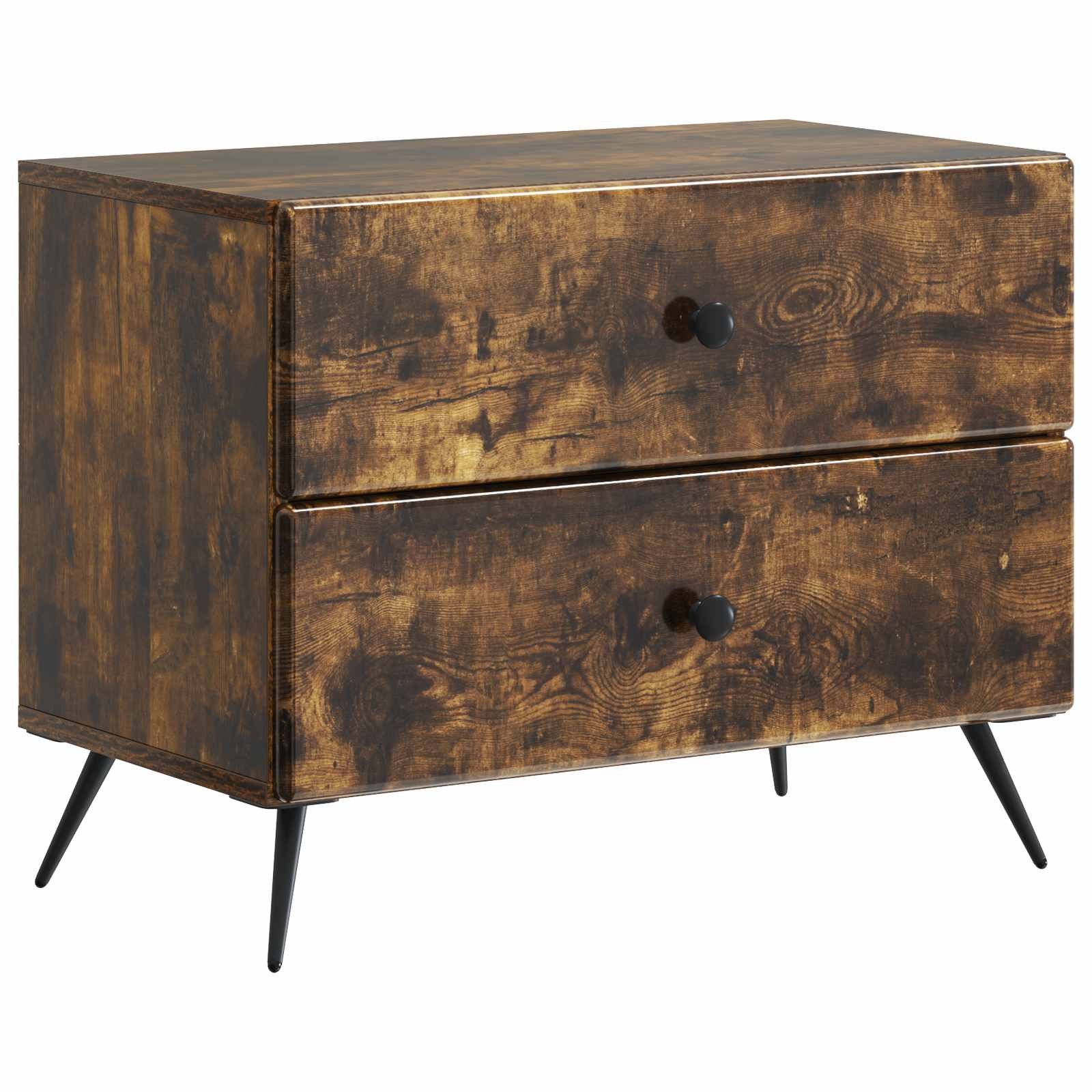 Armadio Da Notte Con Cassetto Rovere Fumo 62 X 34,5 X 47,5 cm
