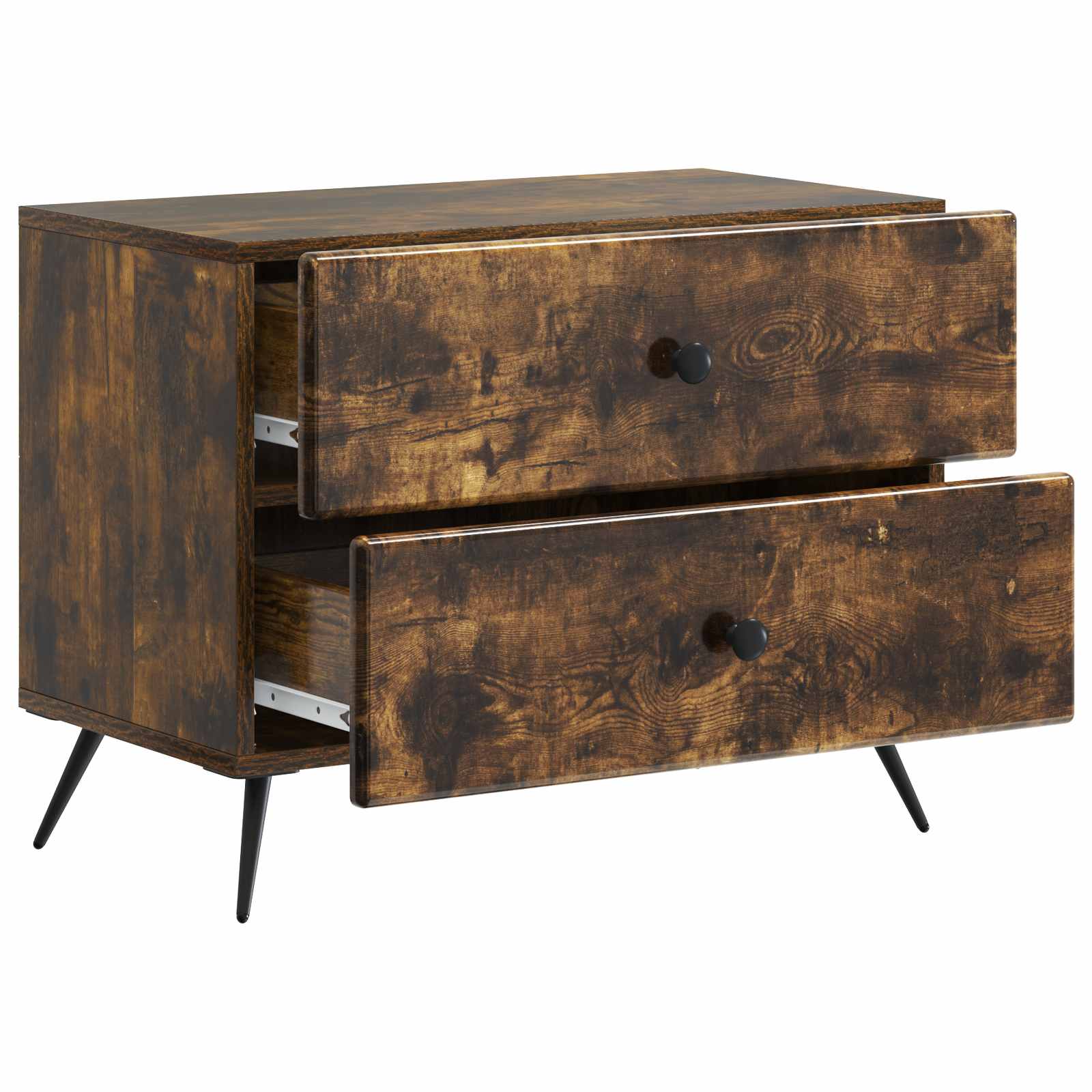 Armadio Da Notte Con Cassetto Rovere Fumo 62 X 34,5 X 47,5 cm - Image 3