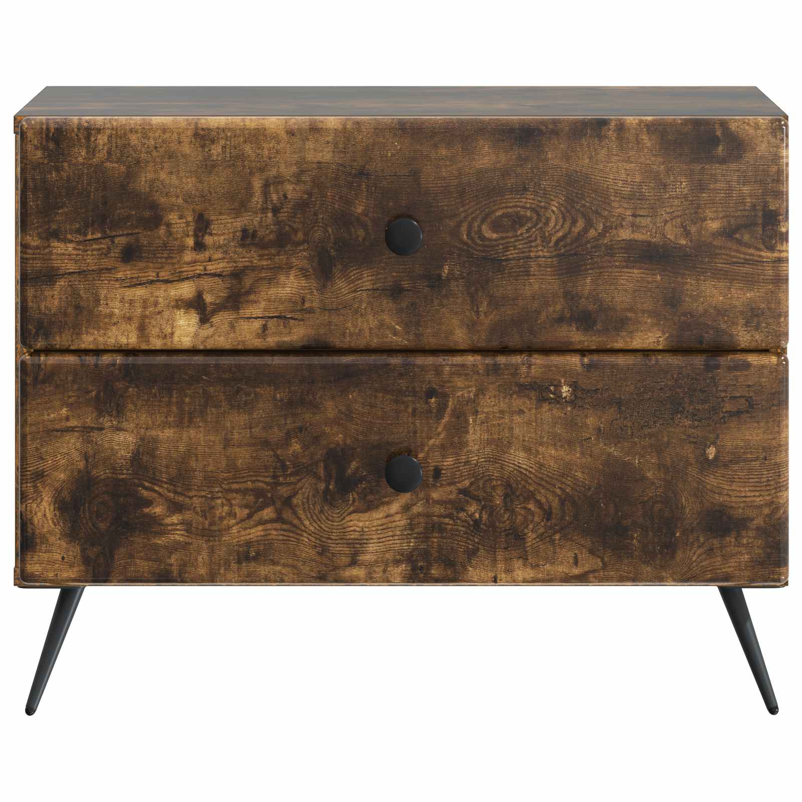 Armadio Da Notte Con Cassetto Rovere Fumo 62 X 34,5 X 47,5 cm - Image 4
