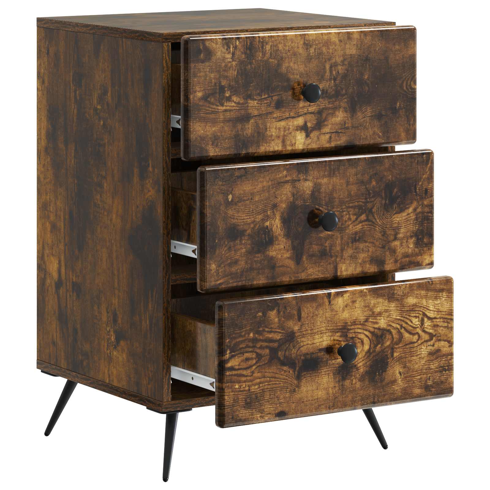 Armadio Da Notte Con Cassetto Rovere Fumo 43 X 41 X 66,5 cm - Image 3