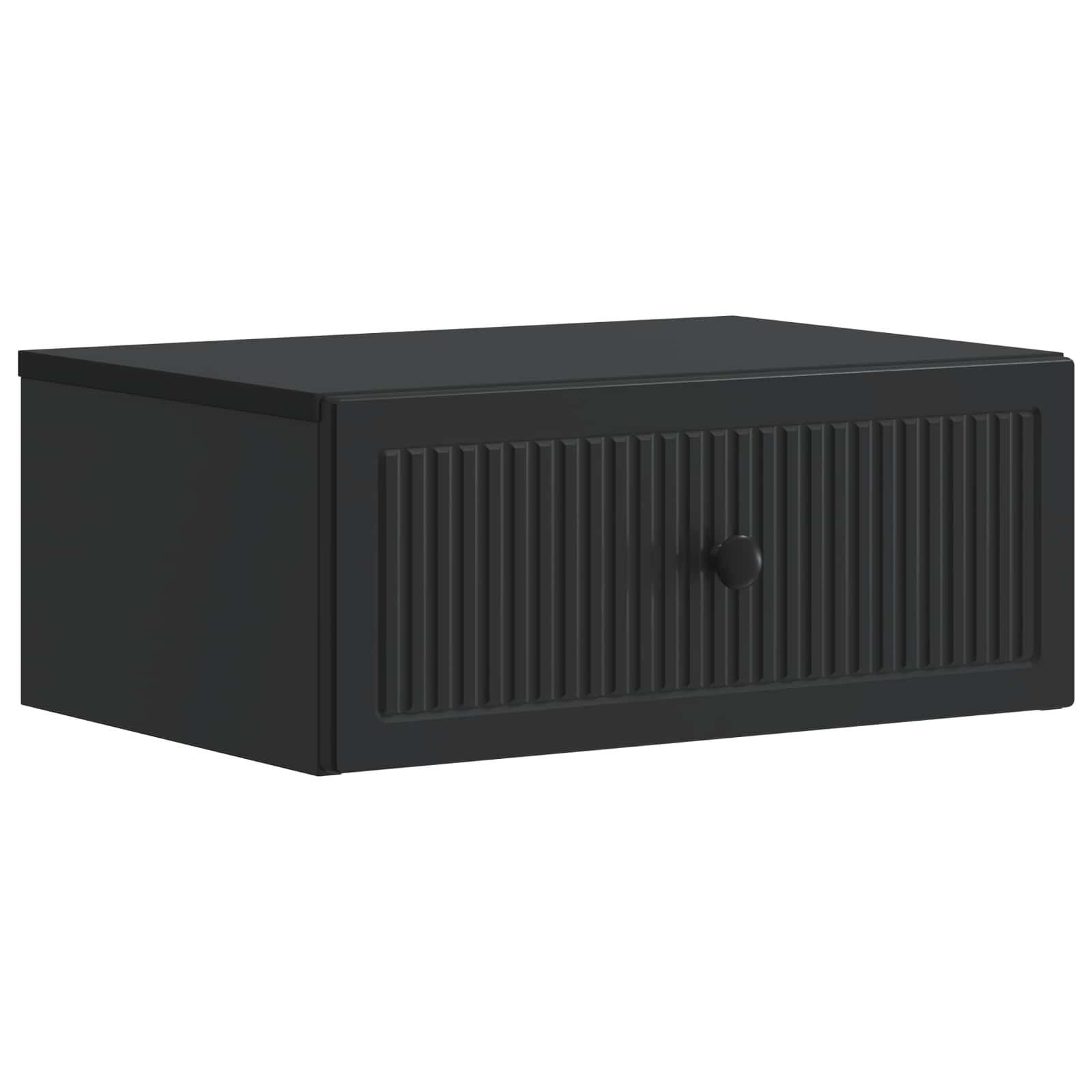 Armadio Da Notte Nero 49 X 34,5 X 20 Cm Legno Ingegnerizzato