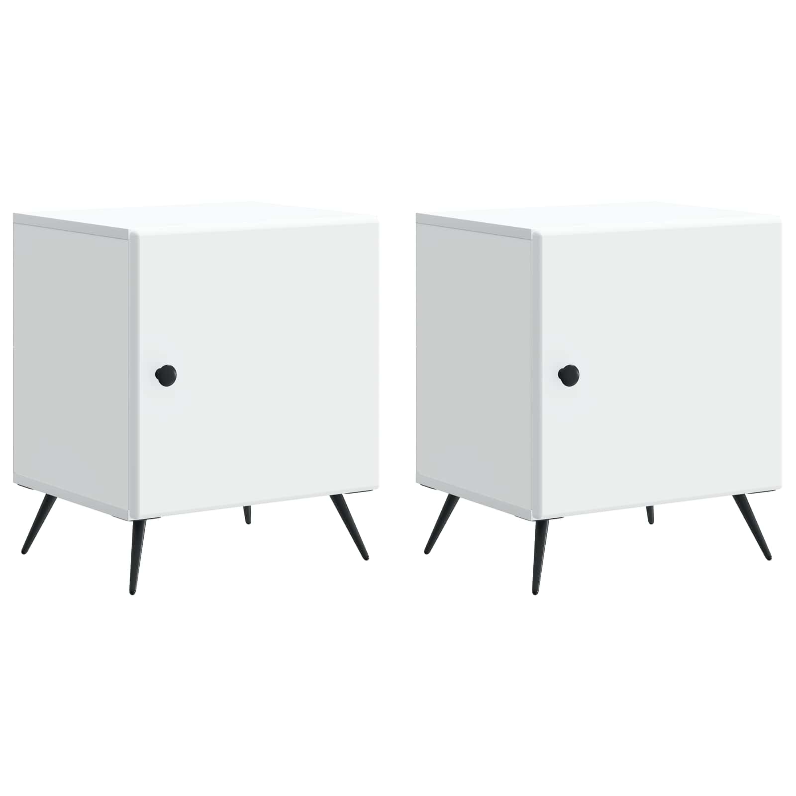 Armadio Da Notte 2 Pcs Bianco 43 X 34,5 X 50 cm