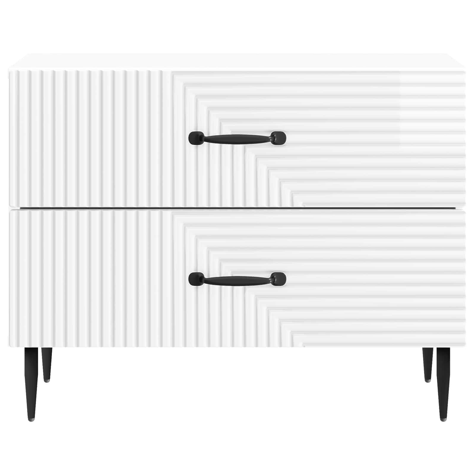 Armadio Da Notte Con Cassetto Bianco Lucido 62 X 34,5 X 47,5 cm - Image 4