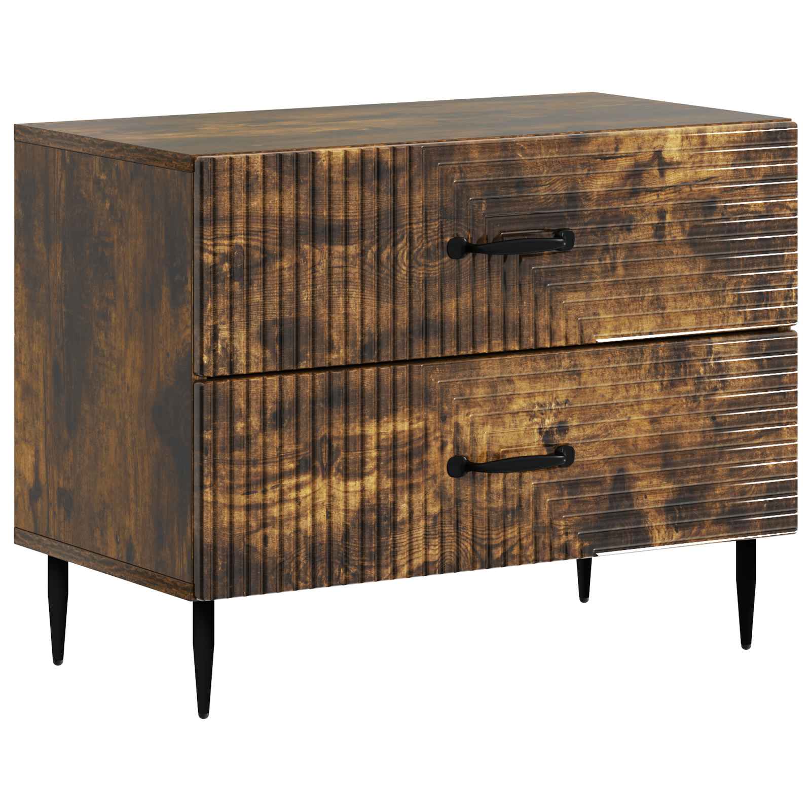 Armadio Da Notte Con Cassetto Rovere Fumo 62 X 34,5 X 47,5 cm