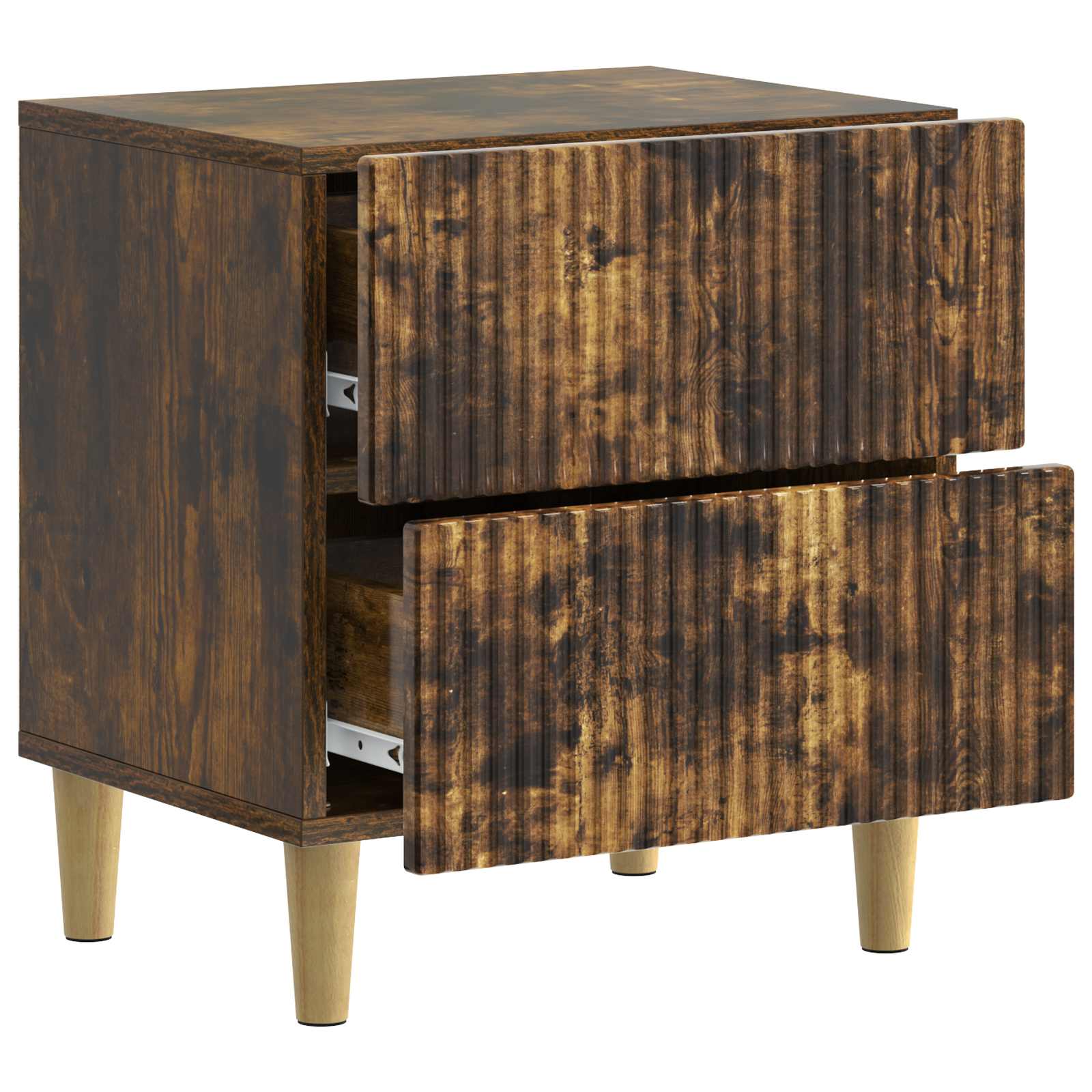 Armadio Da Notte Con Cassetto Rovere Fumo 62 X 34,5 X 47,5 cm - Image 3