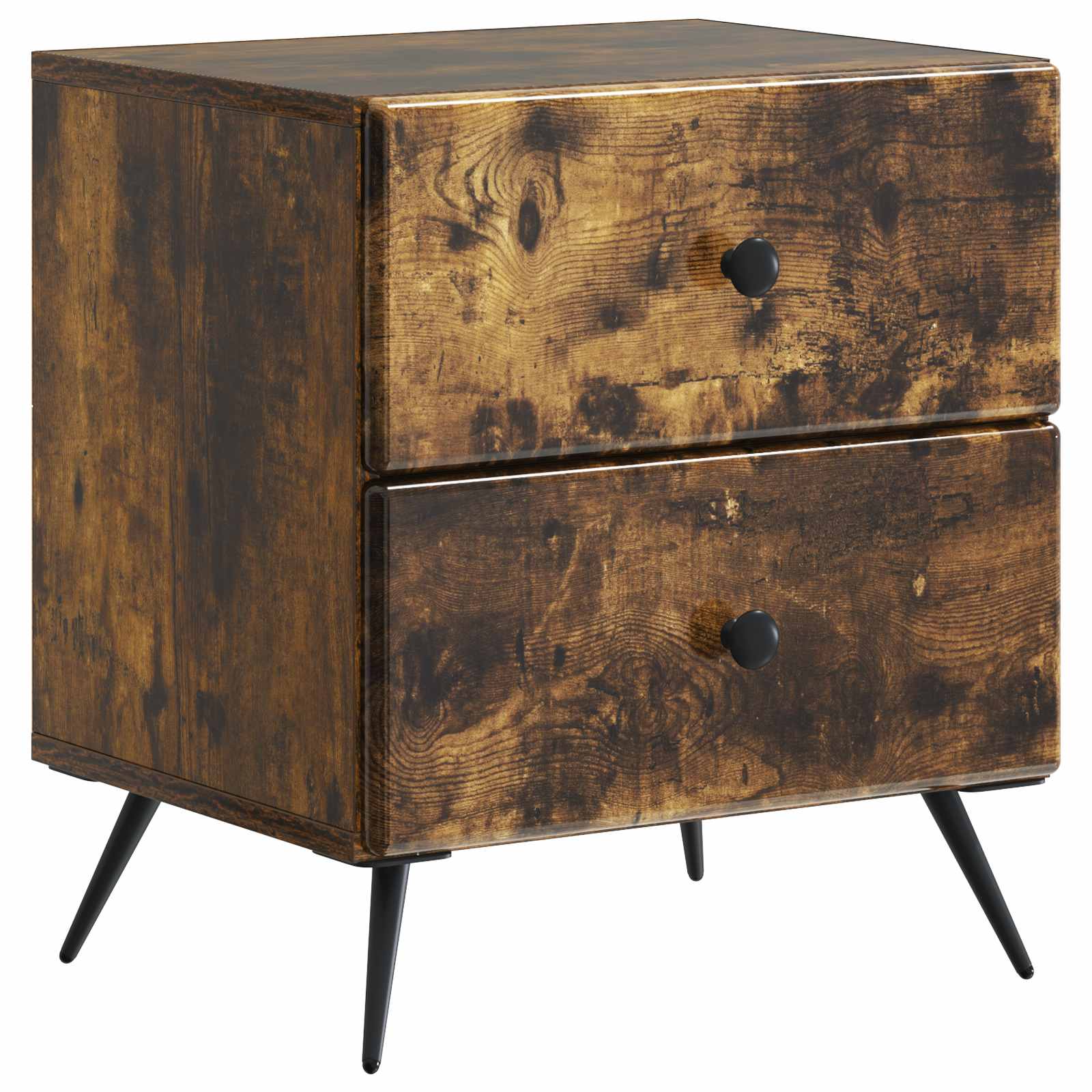 Armadio Da Notte Con Cassetto Rovere Fumo 43 X 34,5 X 47,5 cm
