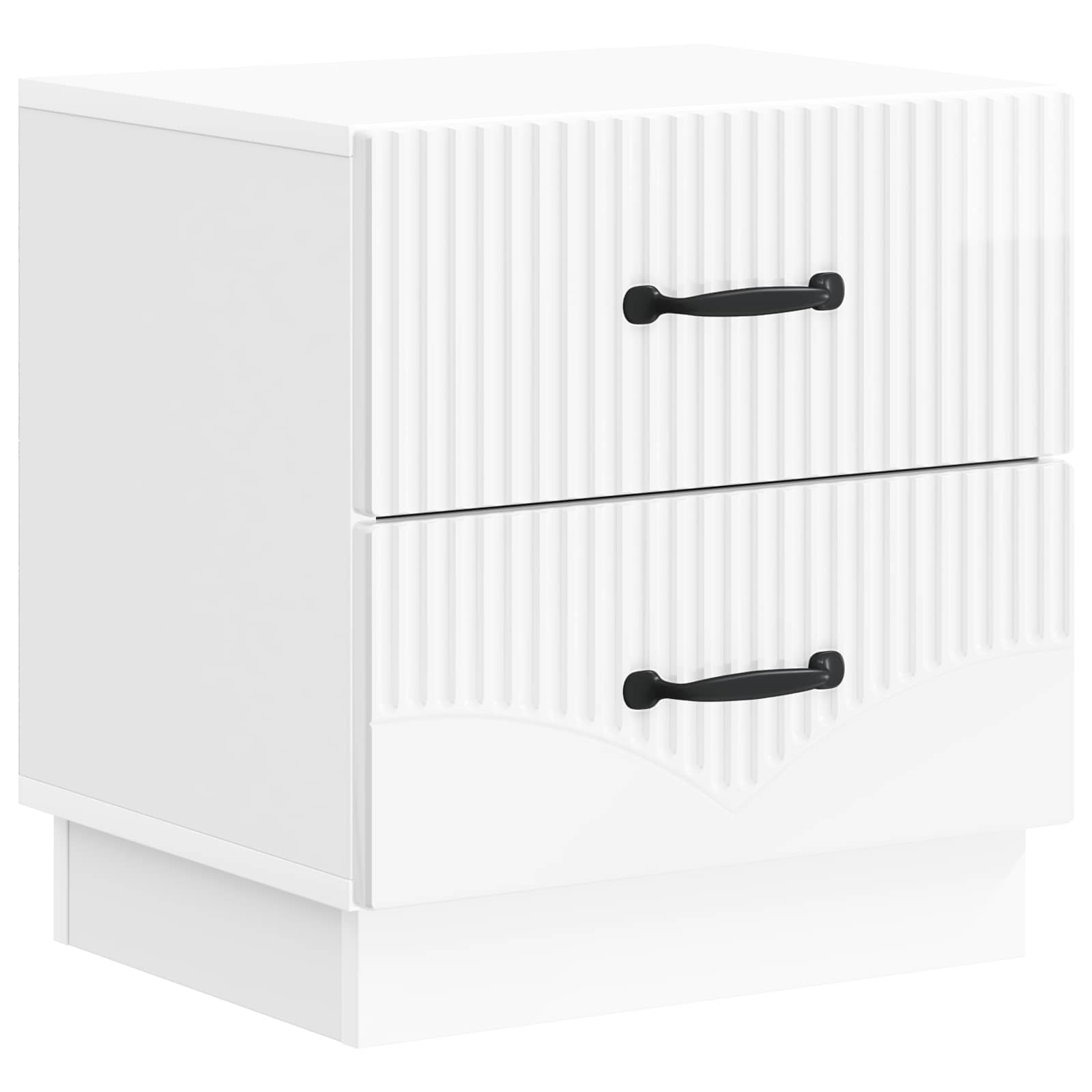 Armadio Da Notte Con Cassetto Bianco Lucido 43 X 34,5 X 44,5 cm
