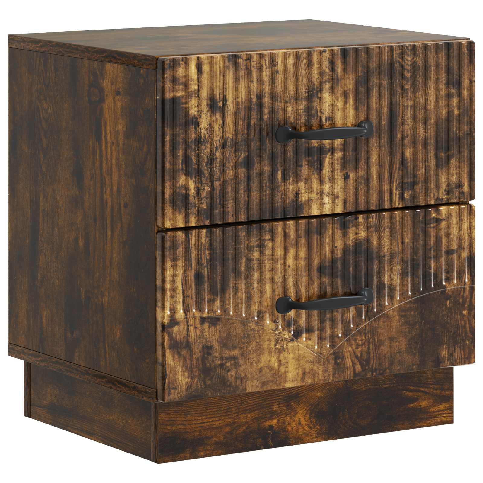 Armadio Da Notte Con Cassetto Rovere Fumo 43 X 34,5 X 44,5 cm
