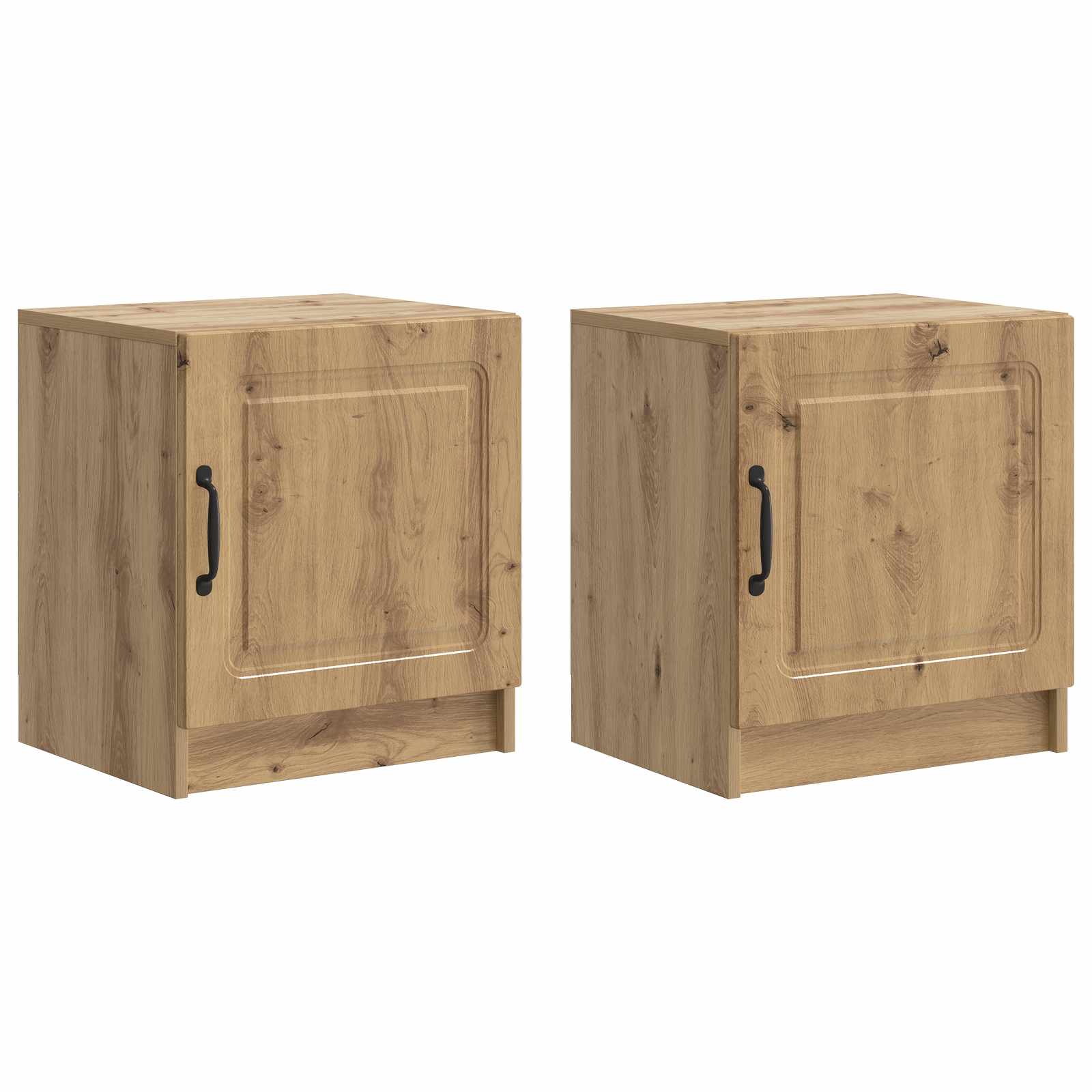 Armadio Da Notte 2 Pcs Rovere Artigianale 43 X 34,5 X 47 cm