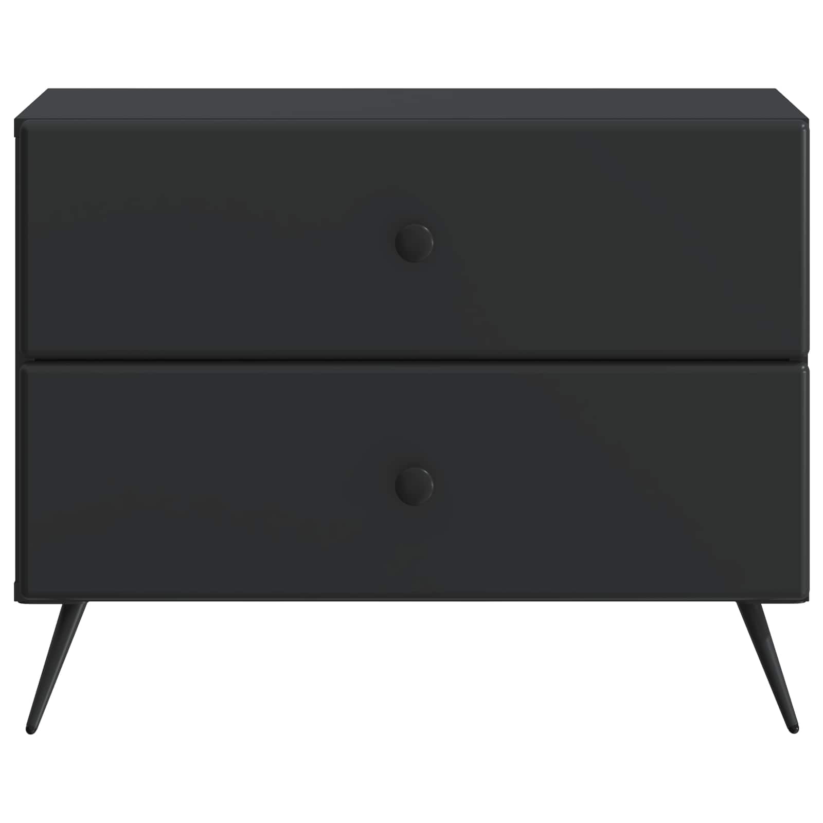 Armadio Da Notte Nero 62 X 34,5 X 47,5 Cm Legno Ingegnerizzato - Image 4