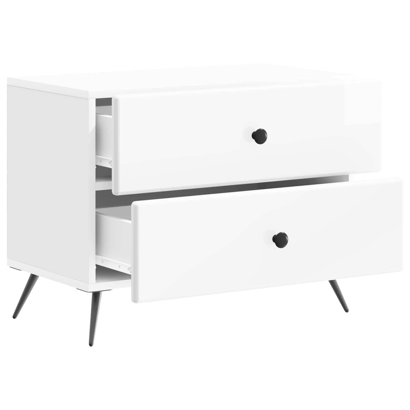 Armadio Da Notte Con Cassetto Bianco Lucido 62 X 34,5 X 47,5 cm - Image 3