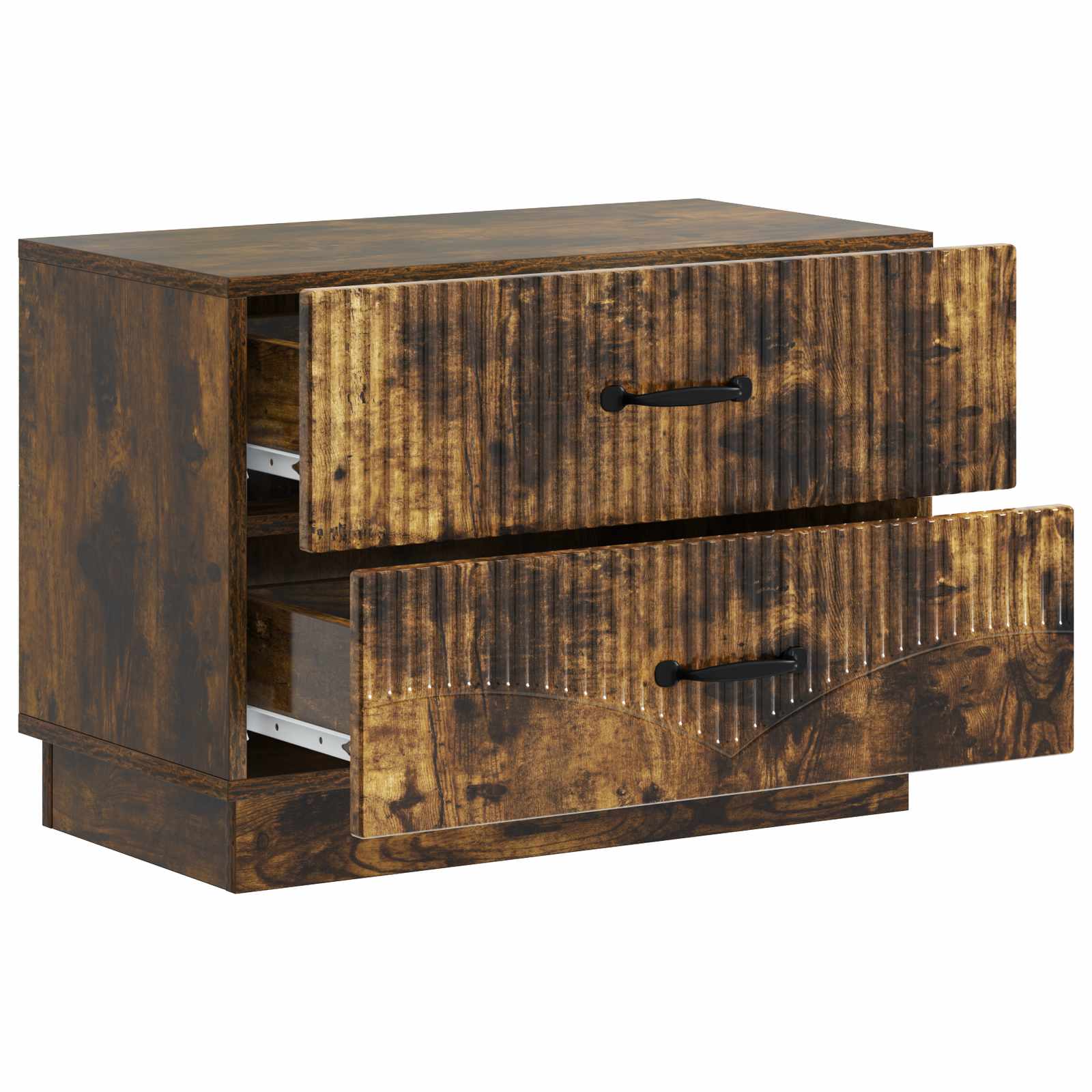 Armadio Da Notte Con Cassetto Rovere Fumo 62 X 34,5 X 44,5 cm - Image 3