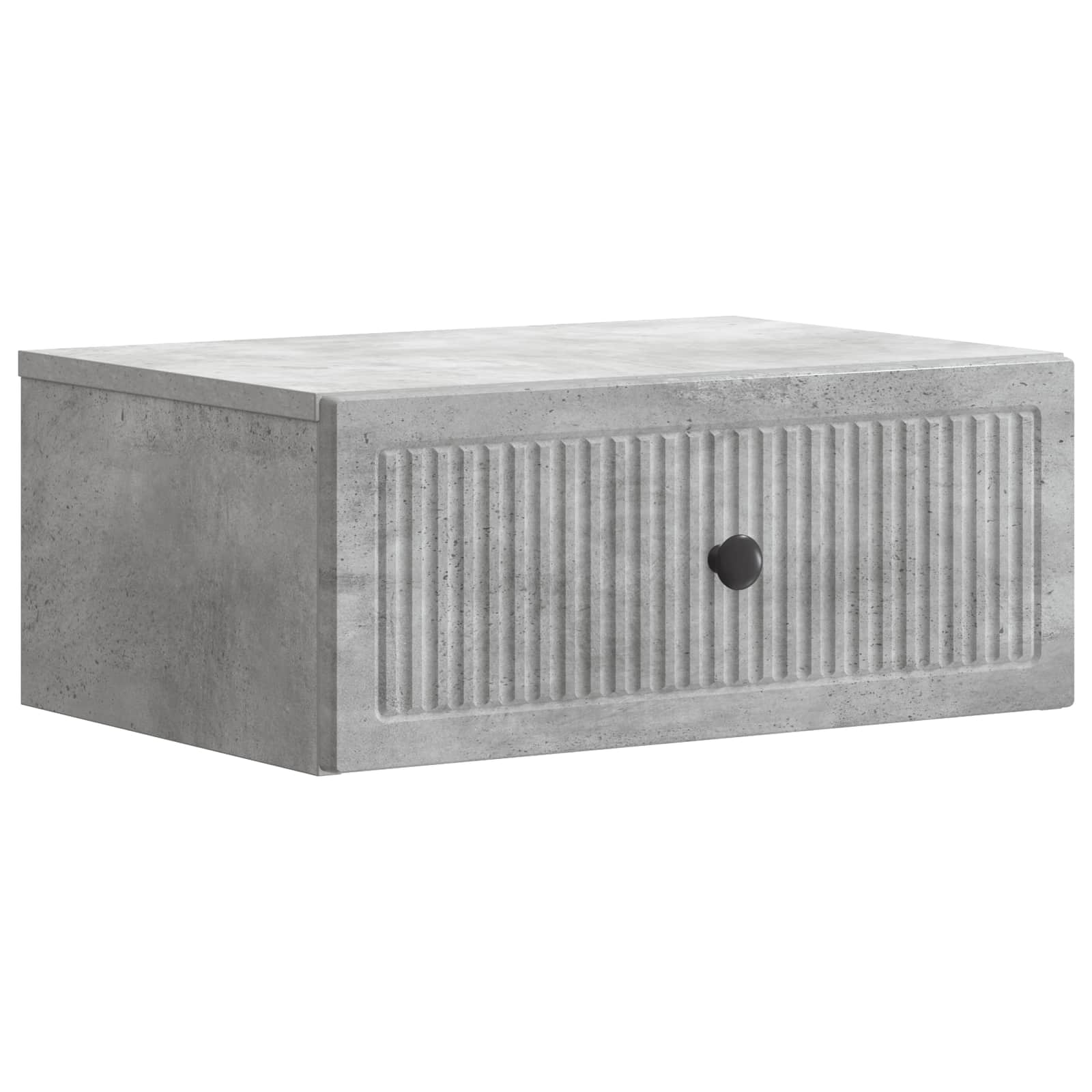 Armadio Da Notte Con Cassetto Grigio Cemento 49 X 34,5 X 20 cm