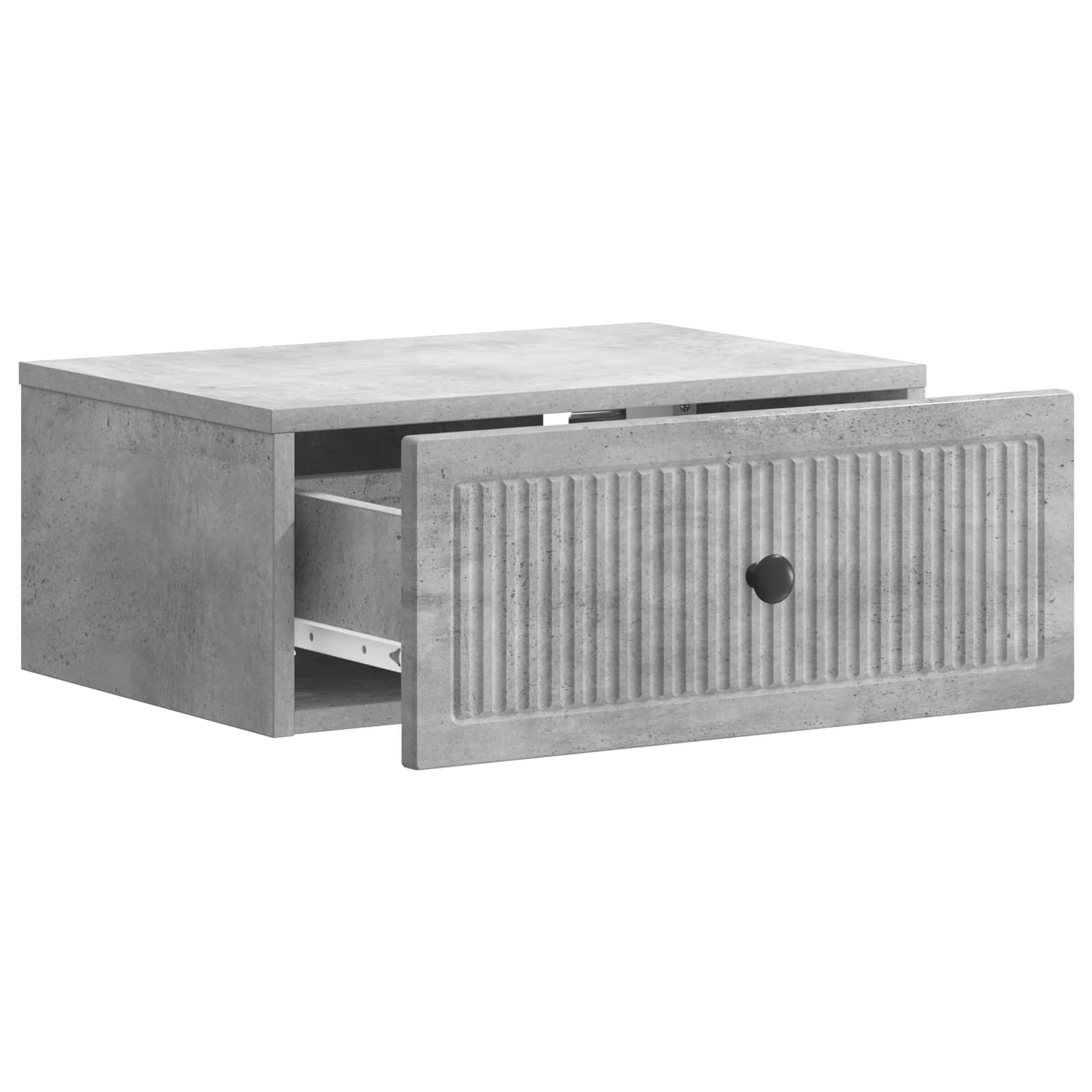 Armadio Da Notte Con Cassetto Grigio Cemento 49 X 34,5 X 20 cm - Image 3