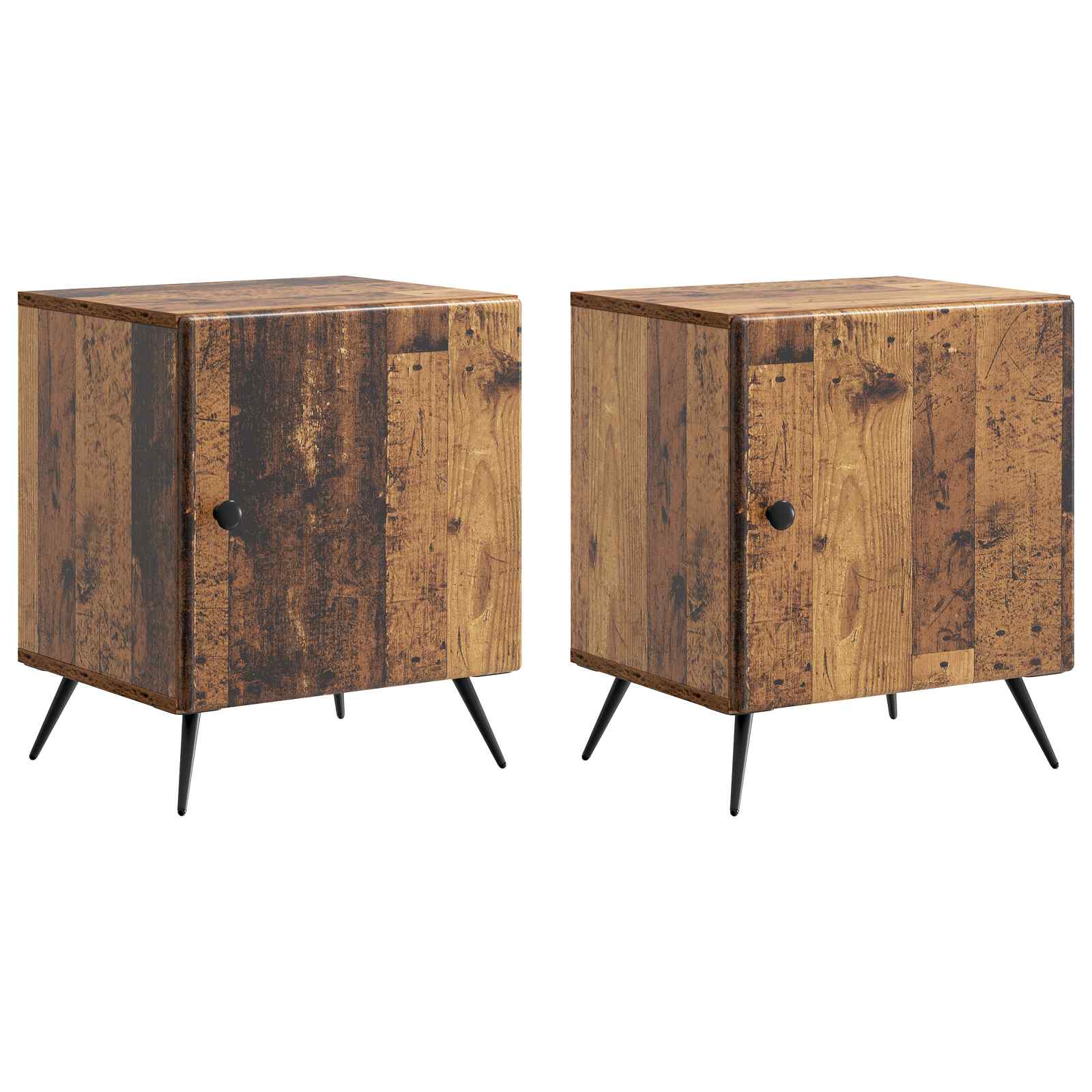 Armadio Da Notte 2 Pcs Legno Antico 43 X 34,5 X 50 cm