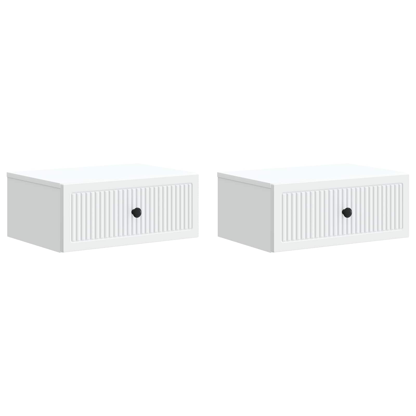 Armadio Da Notte Con Cassetto 2 Pcs Bianco 49 X 34,5 X 20 cm