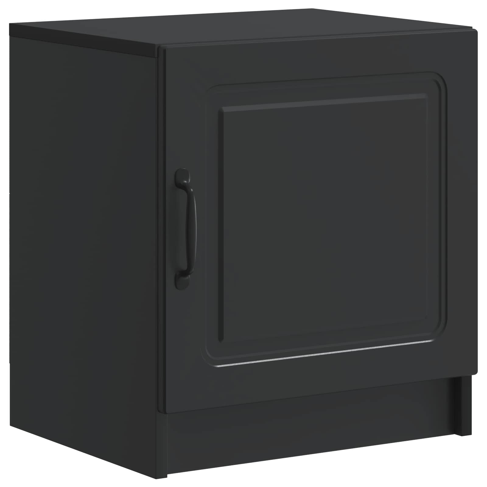 Armadio Da Notte Nero 43 X 34,5 X 47 Cm Legno Ingegnerizzato
