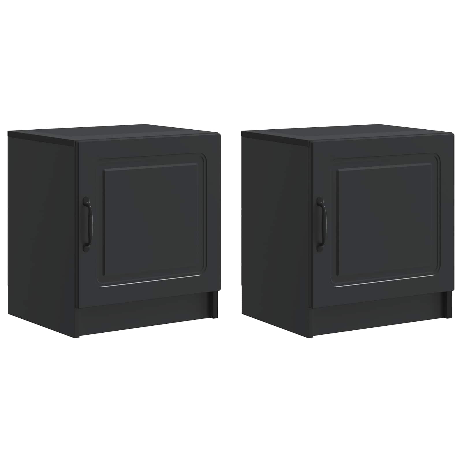 Armadio Da Notte 2 Pcs Nero 43 X 34,5 X 47 cm