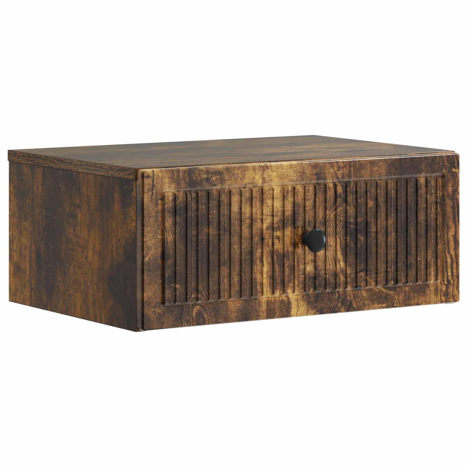 Armadio Da Notte Con Cassetto Rovere Fumo 49 X 34,5 X 20 cm