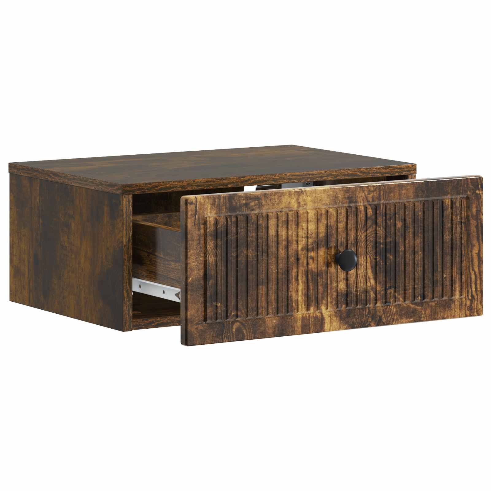 Armadio Da Notte Con Cassetto Rovere Fumo 49 X 34,5 X 20 cm - Image 3