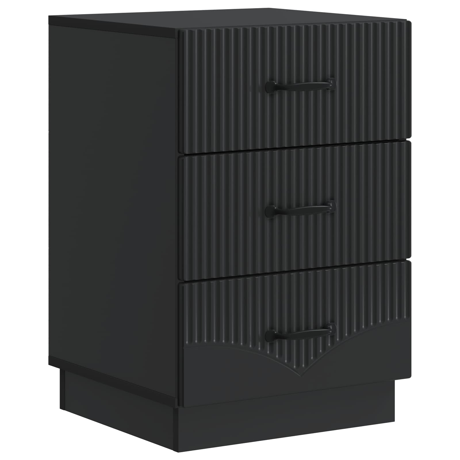 Armadio Da Notte Nero 43 X 41 X 63,5 Cm Legno Ingegnerizzato