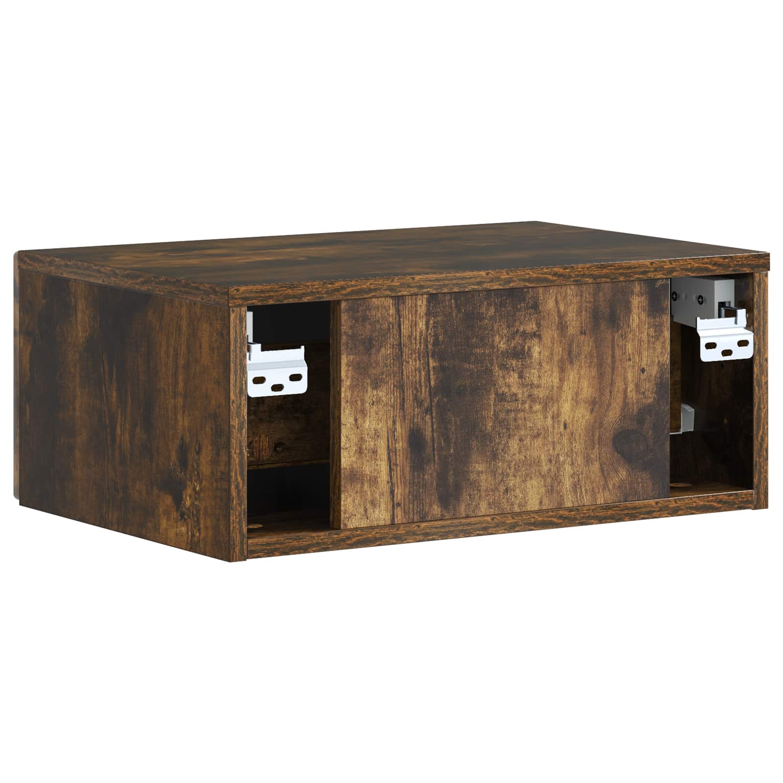 Armadio Da Notte Con Cassetto Rovere Fumo 49 X 34,5 X 20 cm - Image 6