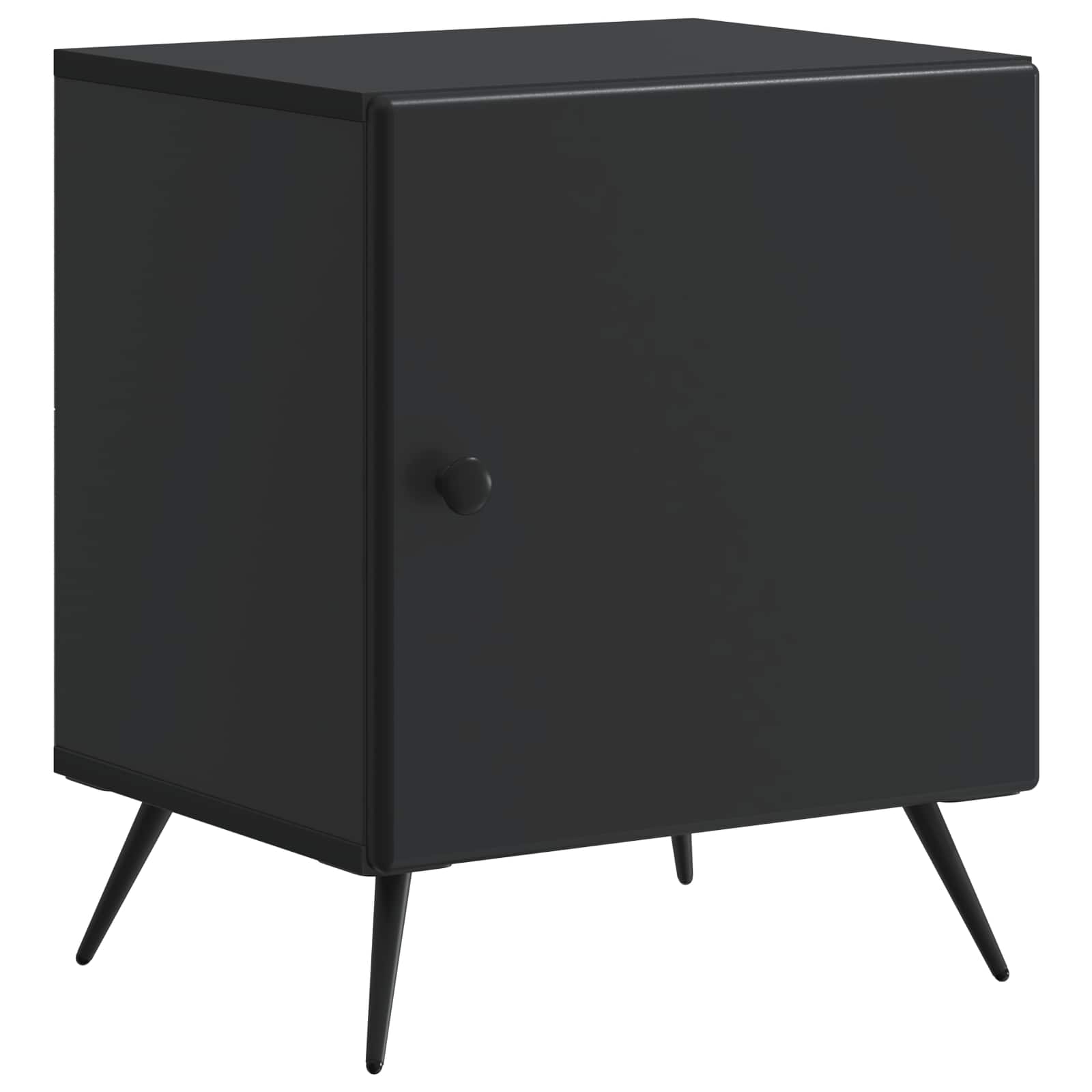 Armadio Da Notte Nero 43 X 34,5 X 50 Cm Legno Ingegnerizzato