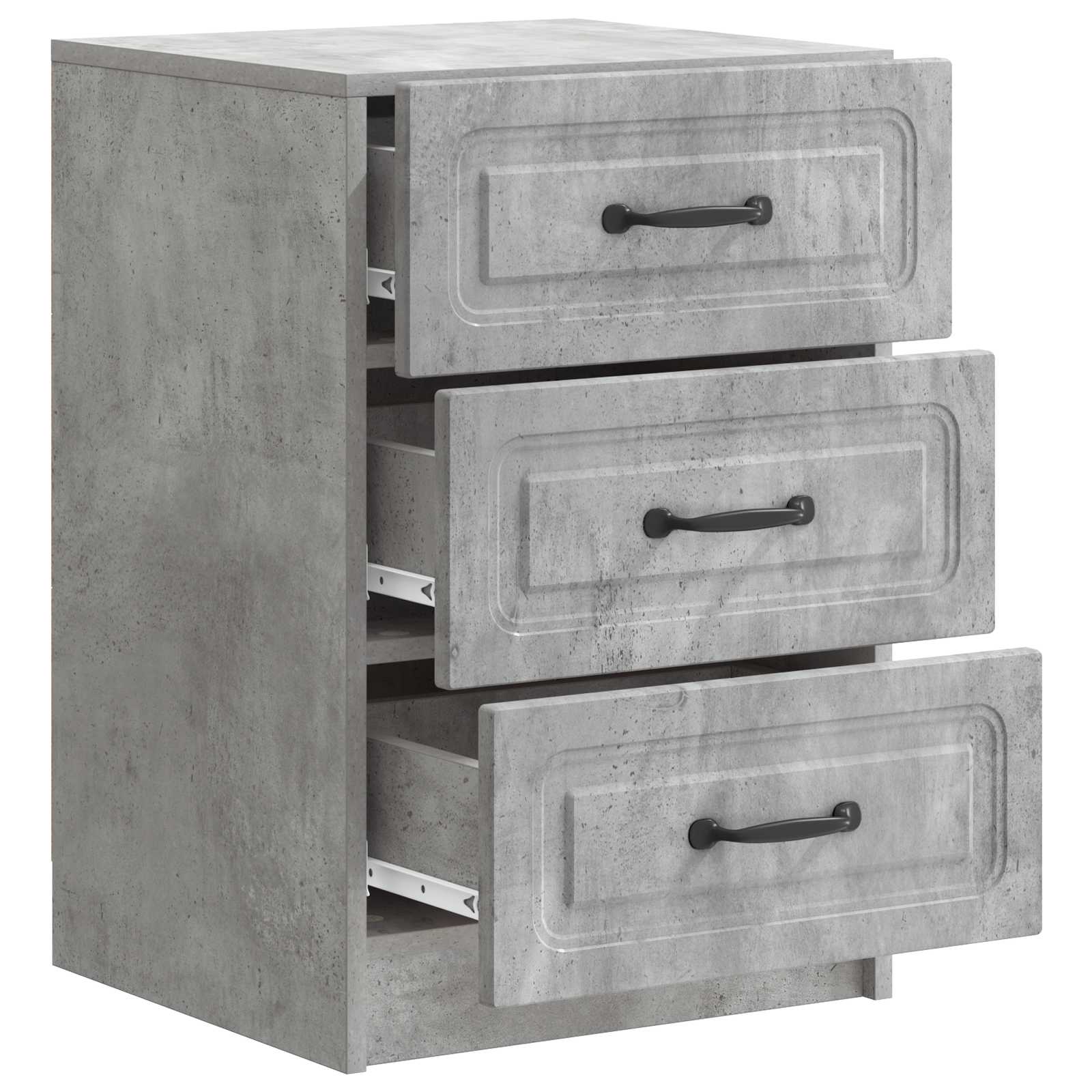 Armadio Da Notte Con Cassetto Grigio Cemento 43 X 41 X 63,5 cm - Image 3